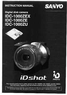 Sanyo IDC 1000 z manual. Camera Instructions.